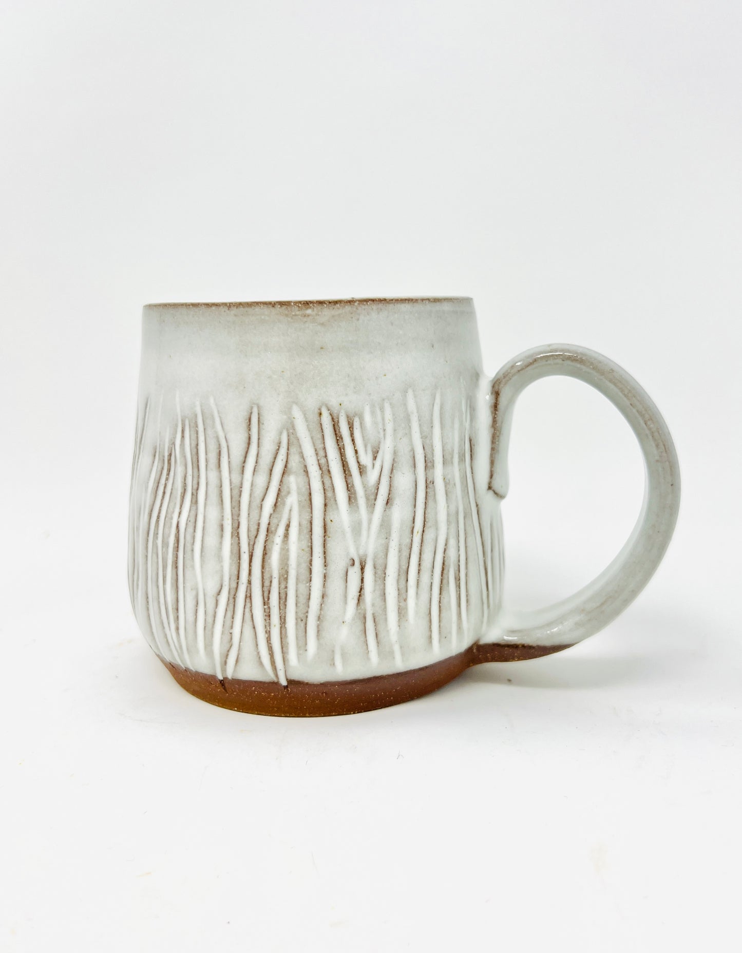 Cream & Wood Grain Mug