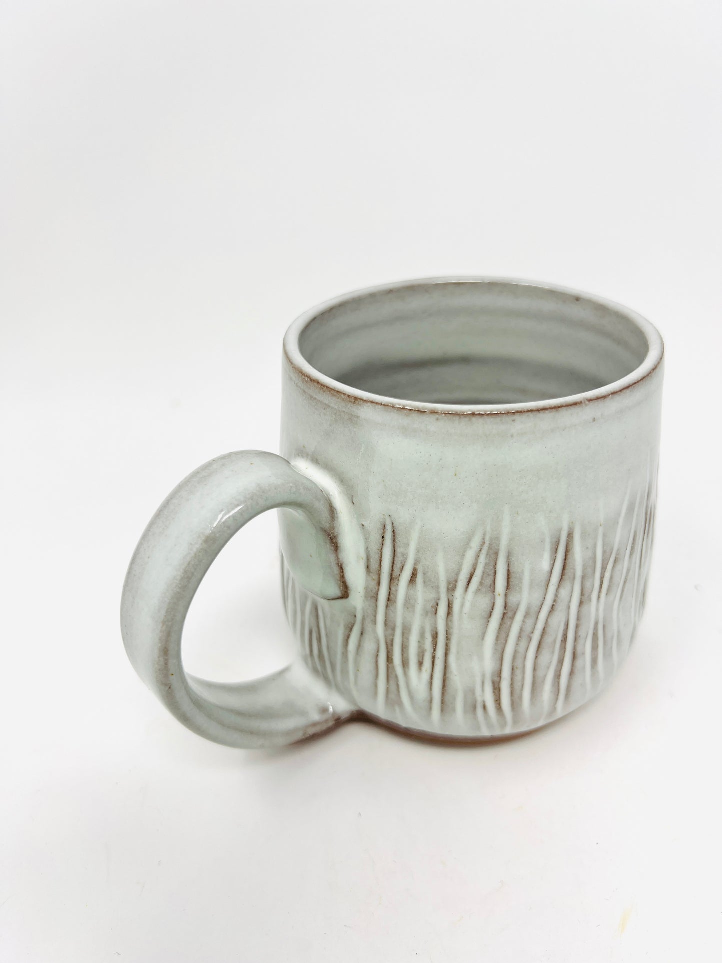 Cream & Wood Grain Mug
